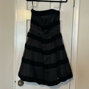 Vintage Betsy Johnson Striped Strapless Dress